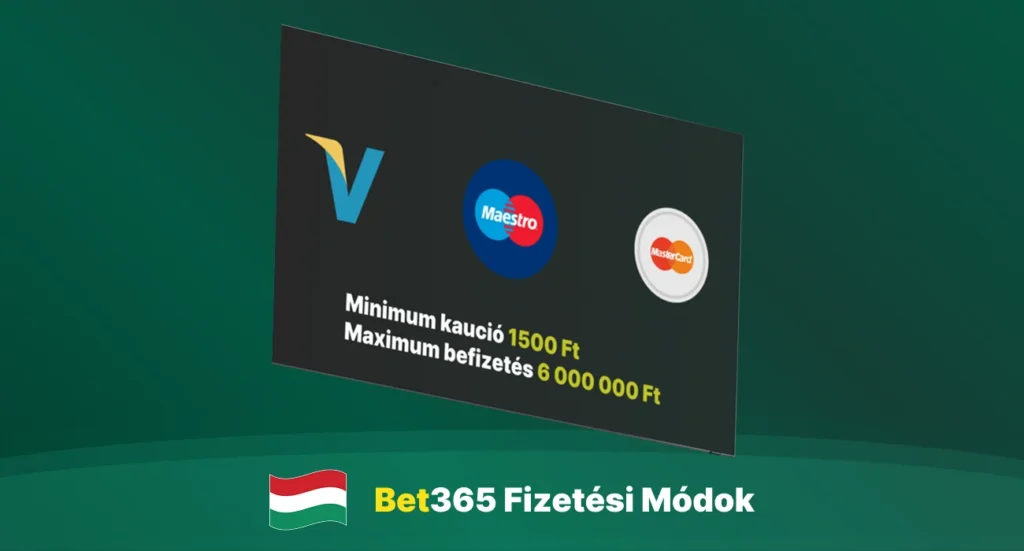 Bet365 fizetési módok bankkártyával és e-pénztárcákkal